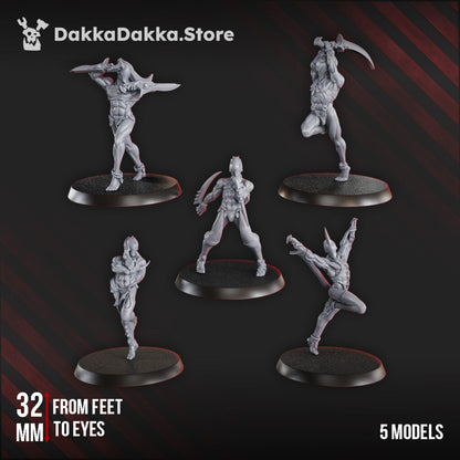 Pleasure Knights Living Mannequins Squad, proxy miniature, 28mm heroic scale unpainted resin, view 3