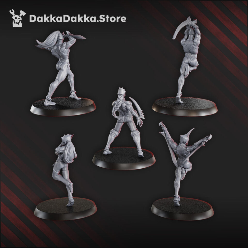 Pleasure Knights Living Mannequins Squad, proxy miniature, 28mm heroic scale unpainted resin, view 4