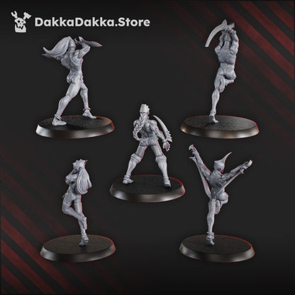 Pleasure Knights Living Mannequins Squad, proxy miniature, 28mm heroic scale unpainted resin, view 4