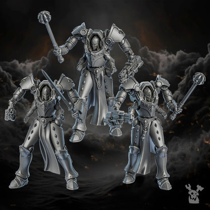 Battle Sisters Exosuits, proxy miniature, walker, 28mm heroic scale unpainted resin