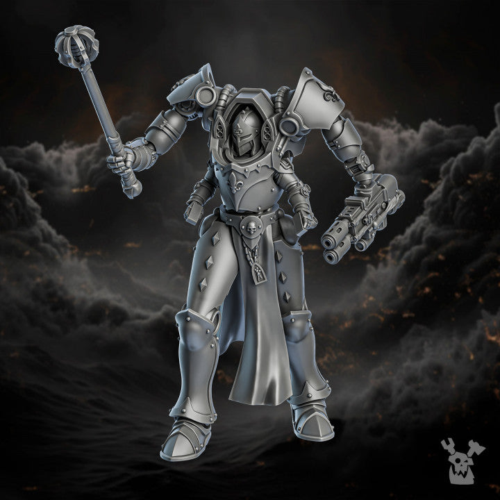 Battle Sisters Exosuits, proxy miniature, walker, 28mm heroic scale unpainted resin, view 2