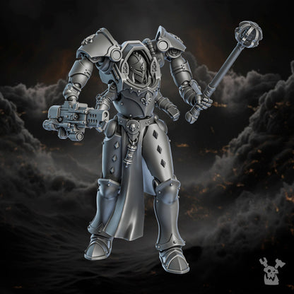 Battle Sisters Exosuits, proxy miniature, walker, 28mm heroic scale unpainted resin, view 5