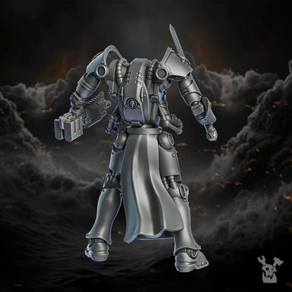 Battle Sisters Exosuits, proxy miniature, walker, 28mm heroic scale unpainted resin, view 7
