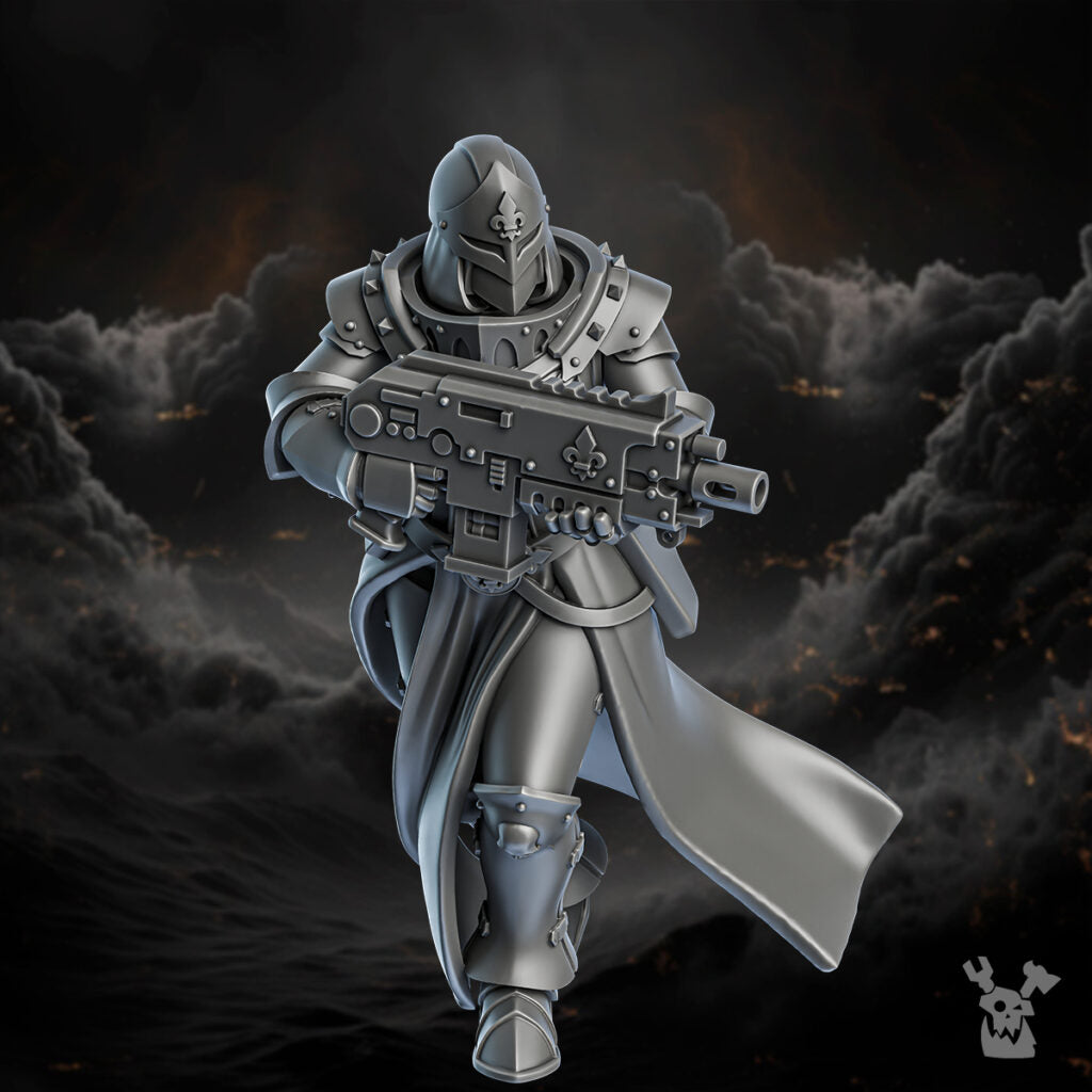 Battle Sisters Of Minor Guilt Squad, proxy miniature, 28mm heroic scale unpainted resin, view 7
