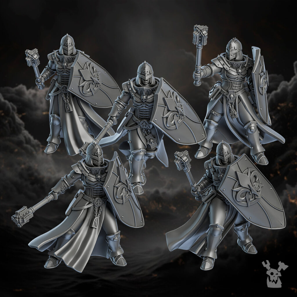 Battle Sisters Of Redemption, proxy miniature, 28mm heroic scale unpainted resin, view 2