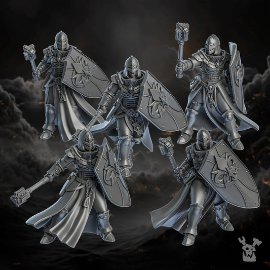 Battle Sisters Of Redemption, proxy miniature, 28mm heroic scale unpainted resin, view 2