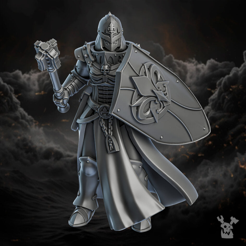 Battle Sisters Of Redemption, proxy miniature, 28mm heroic scale unpainted resin, view 3
