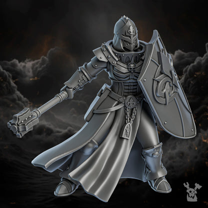 Battle Sisters Of Redemption, proxy miniature, 28mm heroic scale unpainted resin, view 5