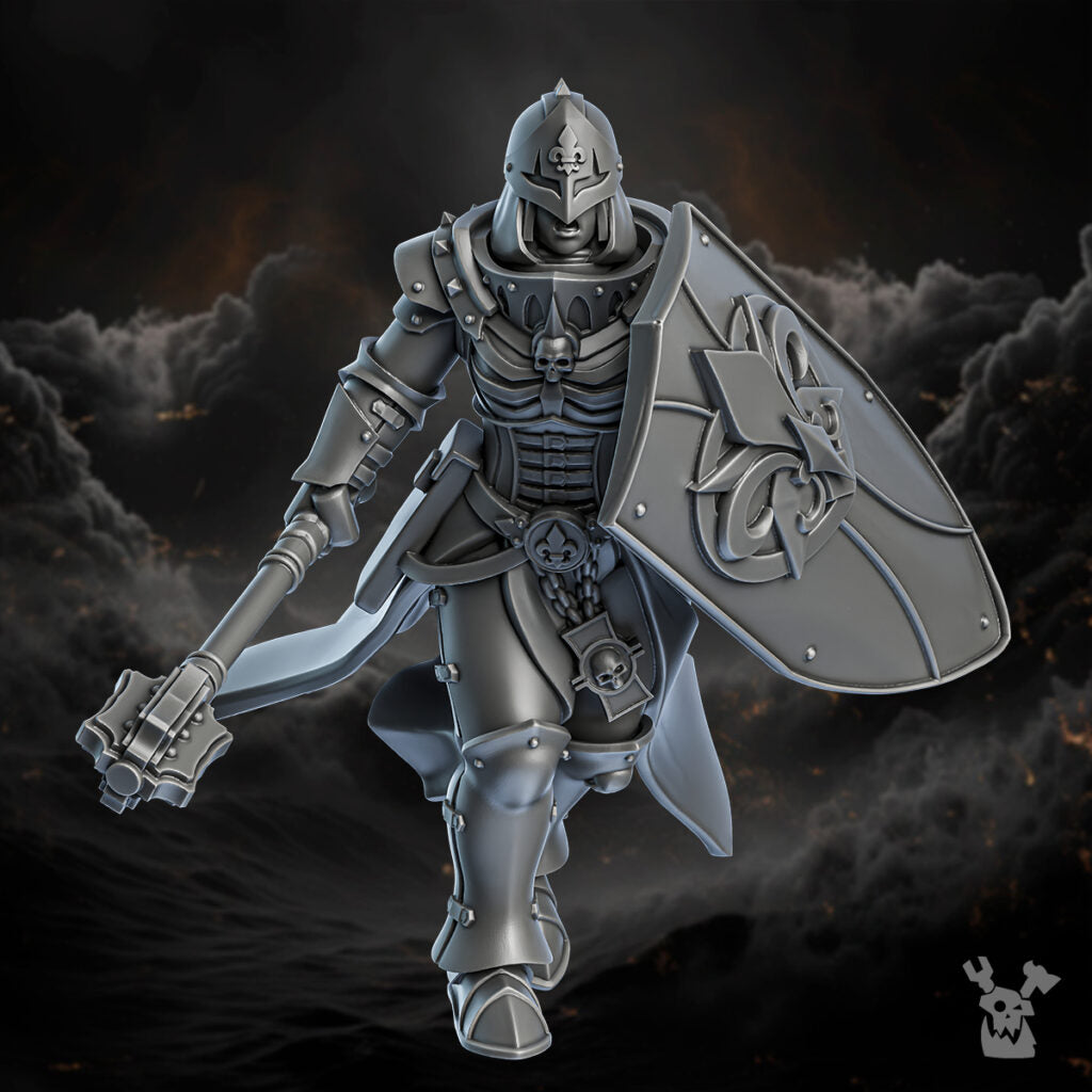 Battle Sisters Of Redemption, proxy miniature, 28mm heroic scale unpainted resin, view 6