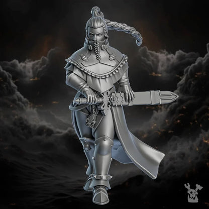 Battle Sisters Tianna, proxy miniature, 28mm heroic scale unpainted resin