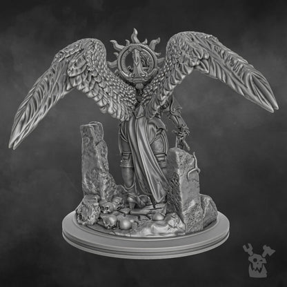 Battle Sisters The Queen Of Angels Aurora (45Mm), proxy miniature, character, 28mm heroic scale unpainted resin, view 3