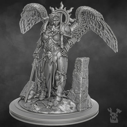 Battle Sisters The Queen Of Angels Aurora (70Mm), proxy miniature, character, 28mm heroic scale unpainted resin, view 3