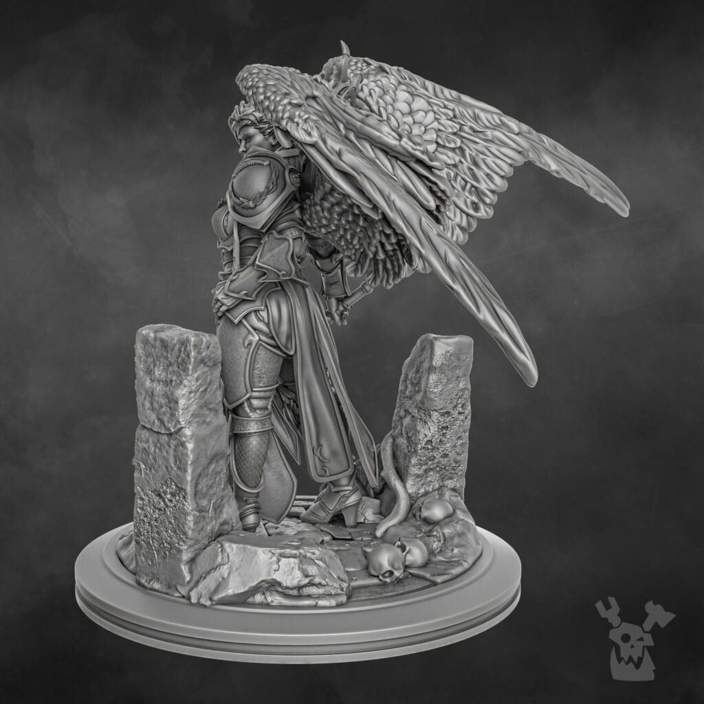 Battle Sisters The Queen Of Angels Aurora (70Mm), proxy miniature, character, 28mm heroic scale unpainted resin, view 6