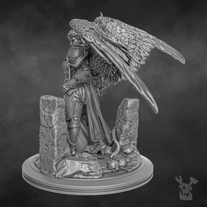 Battle Sisters The Queen Of Angels Aurora (70Mm), proxy miniature, character, 28mm heroic scale unpainted resin, view 6