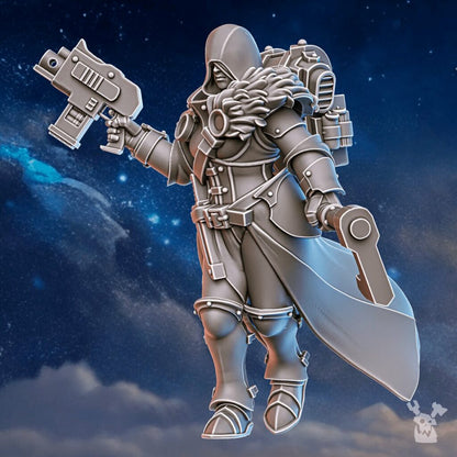 Battle Sisters Thalassica, proxy miniature, 28mm heroic scale unpainted resin