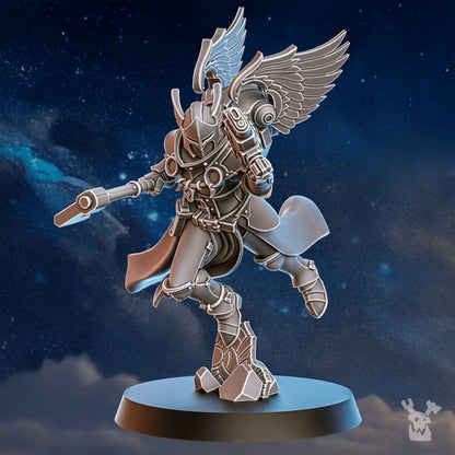 Battle Sisters Valkyries Squad, proxy miniature, 28mm heroic scale unpainted resin, view 9