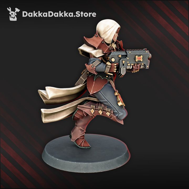 Battle Sisters Catachetie, proxy miniature, 28mm heroic scale unpainted resin, view 7