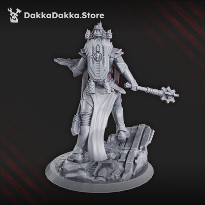 Battle Sisters Hight, proxy miniature, 28mm heroic scale unpainted resin, view 3