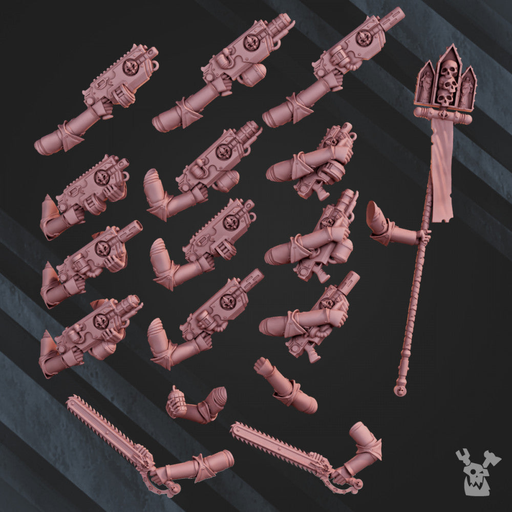 Battle Sisters Novice, proxy miniature, 28mm heroic scale unpainted resin, view 7