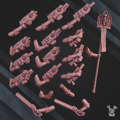 Battle Sisters Novice, proxy miniature, 28mm heroic scale unpainted resin, view 7