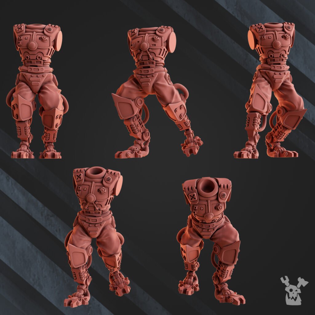 Tech Priests Machine Cult Infiltrators (10 Units), proxy miniature, squad, 28mm heroic scale unpainted resin, view 4