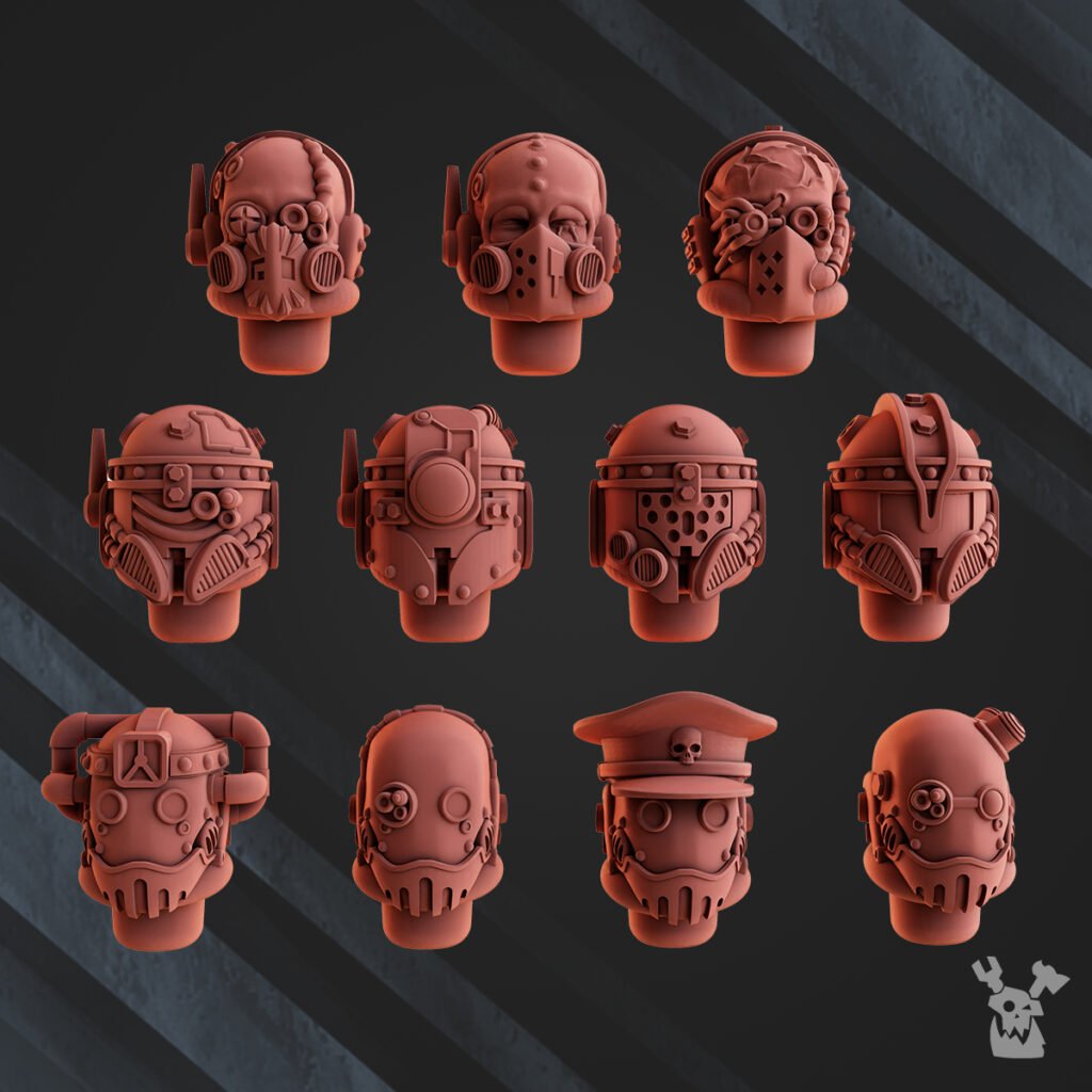 Tech Priests Machine Cult Infiltrators (10 Units), proxy miniature, squad, 28mm heroic scale unpainted resin, view 6