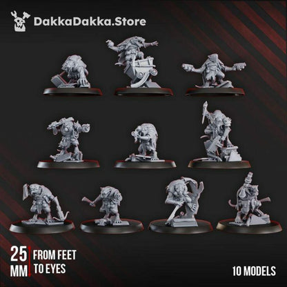 Tech Priests Ancient, proxy miniature, 28mm heroic scale unpainted resin