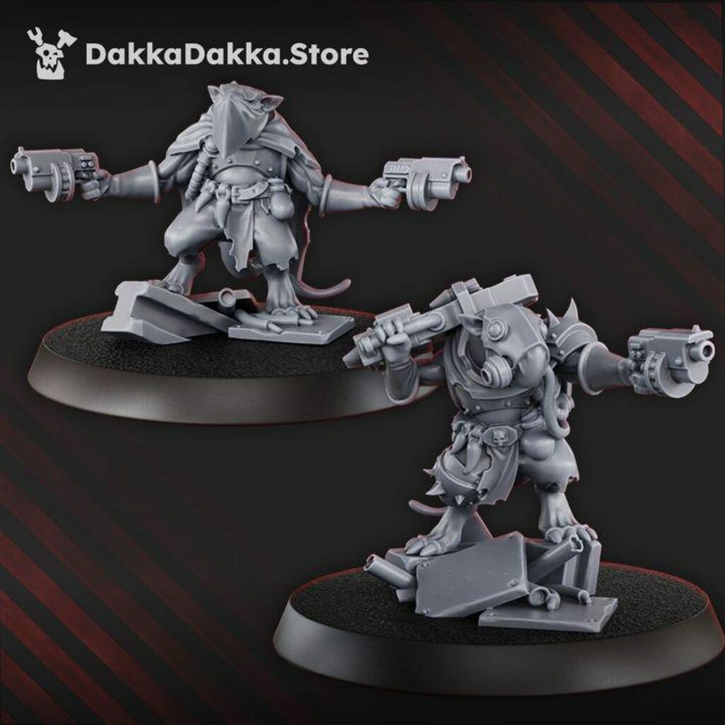 Tech Priests Ancient, proxy miniature, 28mm heroic scale unpainted resin, view 3