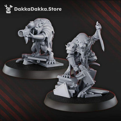 Tech Priests Ancient, proxy miniature, 28mm heroic scale unpainted resin, view 4