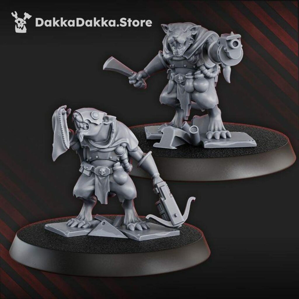 Tech Priests Ancient, proxy miniature, 28mm heroic scale unpainted resin, view 5
