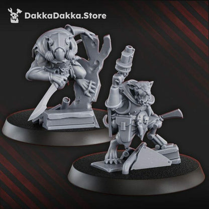 Tech Priests Ancient, proxy miniature, 28mm heroic scale unpainted resin, view 6