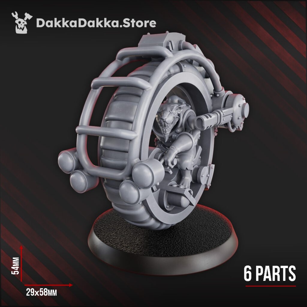 Tech Priests Bikers, proxy miniature, 28mm heroic scale unpainted resin, view 2