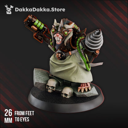 Tech Priests Shift Supervisor, proxy miniature, 28mm heroic scale unpainted resin