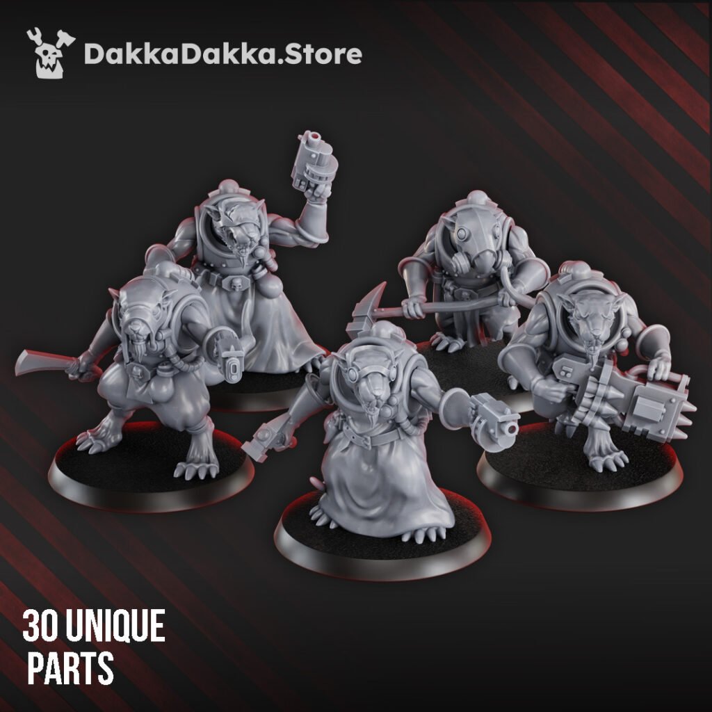 Tech Priests Swarm (10 Units), proxy miniature, squad, 28mm heroic scale unpainted resin