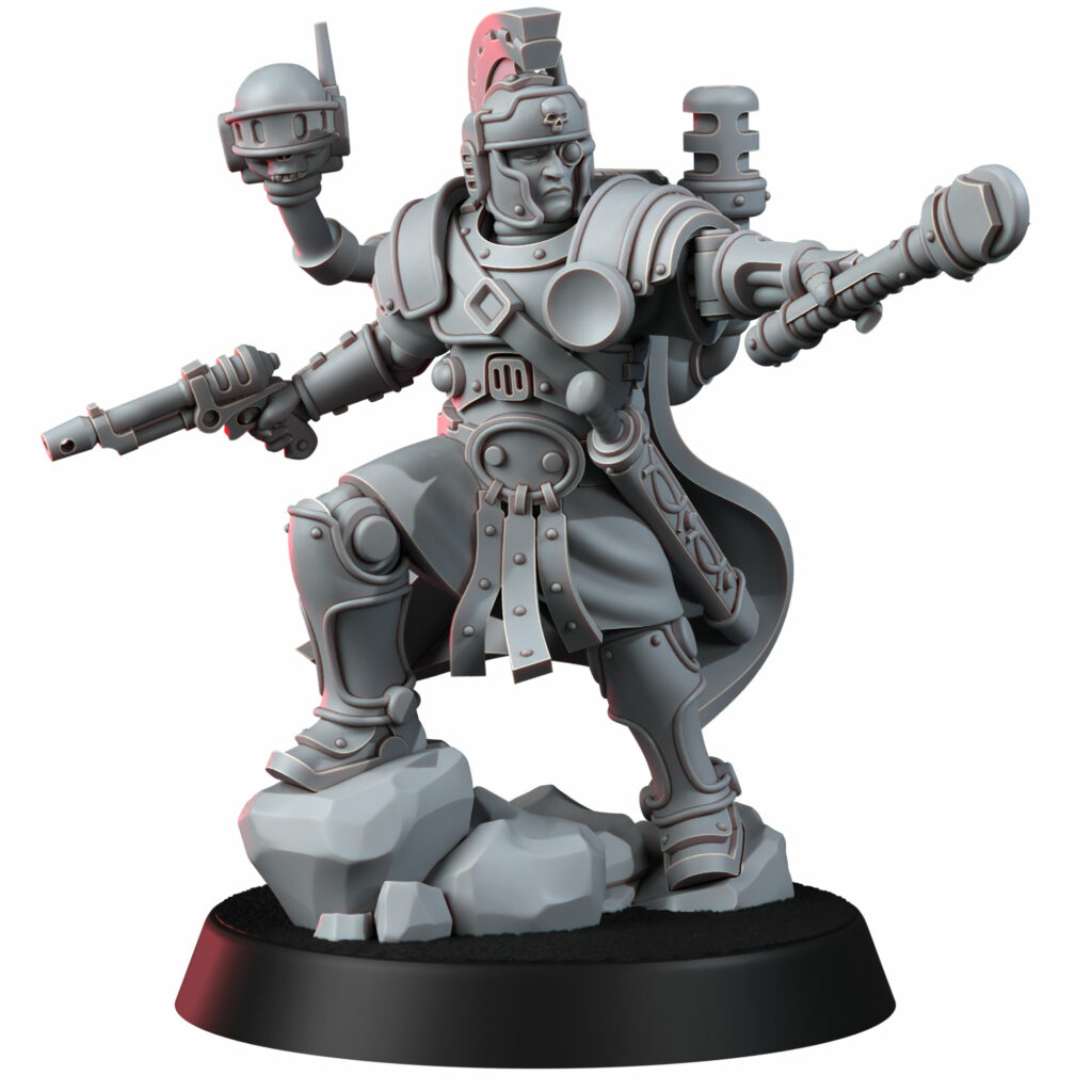 Tech Priests Centurio, proxy miniature, 28mm heroic scale unpainted resin