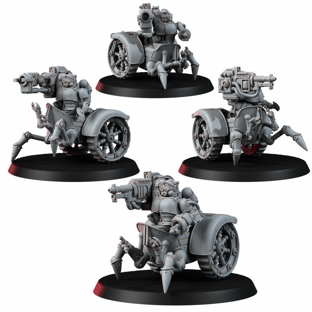 Tech Priests Heavy Mechtaurs Squad, proxy miniature, 28mm heroic scale unpainted resin