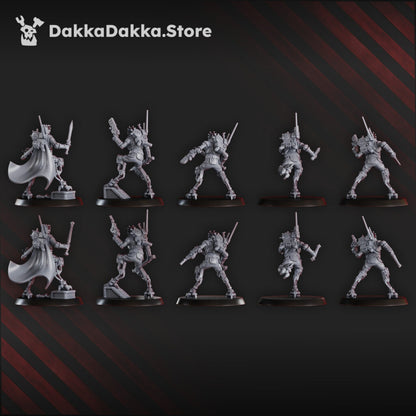 Tech Priests Persecutors Contrakeens Squad, proxy miniature, 28mm heroic scale unpainted resin, view 3