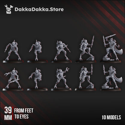Tech Priests Persecutors Shredkeens Squad, proxy miniature, 28mm heroic scale unpainted resin, view 2