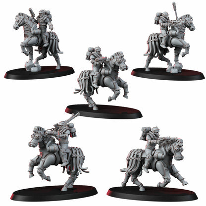 Tech Priests Styxmoon Clibanarii (5 Units), proxy miniature, squad, 28mm heroic scale unpainted resin