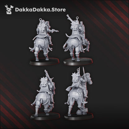 Tech Priests Styxmoon Numidarii (4 Units), proxy miniature, squad, 28mm heroic scale unpainted resin, view 3