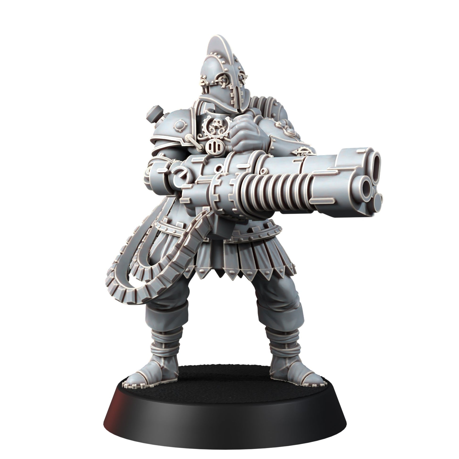 Tech Priests Cult Of Mars Covenants (10 Units), proxy miniature, squad, 28mm heroic scale unpainted resin, view 3