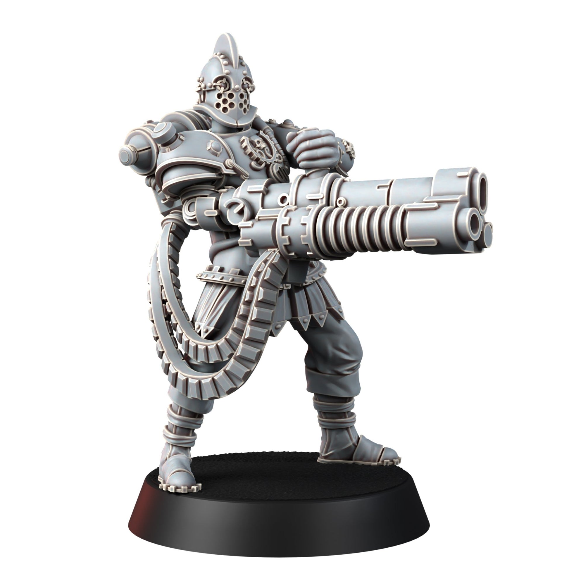 Tech Priests Cult Of Mars Covenants (10 Units), proxy miniature, squad, 28mm heroic scale unpainted resin, view 4