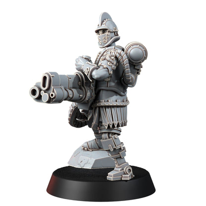 Tech Priests Cult Of Mars Covenants (10 Units), proxy miniature, squad, 28mm heroic scale unpainted resin, view 5