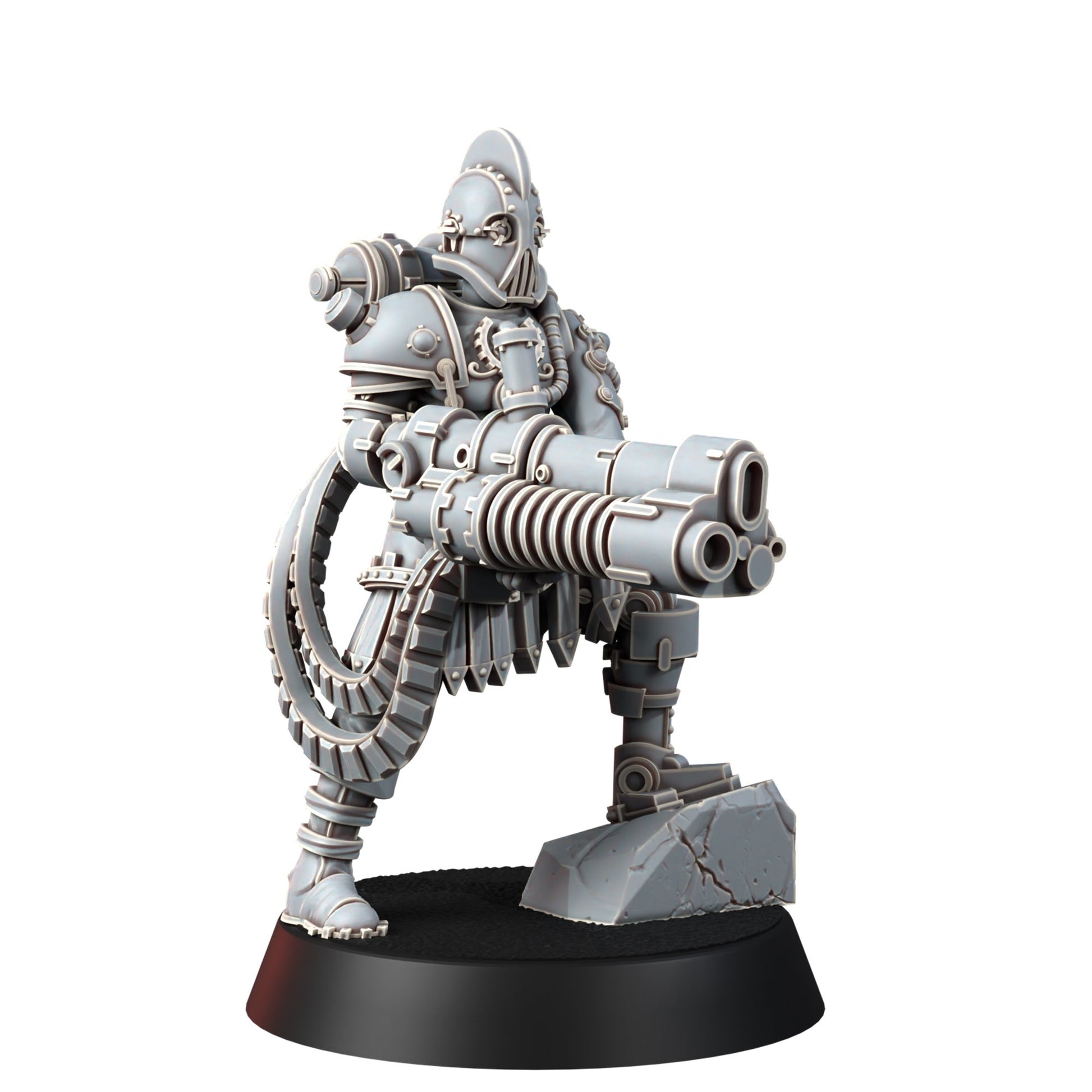 Tech Priests Cult Of Mars Covenants (10 Units), proxy miniature, squad, 28mm heroic scale unpainted resin, view 6
