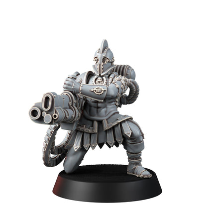 Tech Priests Cult Of Mars Covenants (10 Units), proxy miniature, squad, 28mm heroic scale unpainted resin, view 7