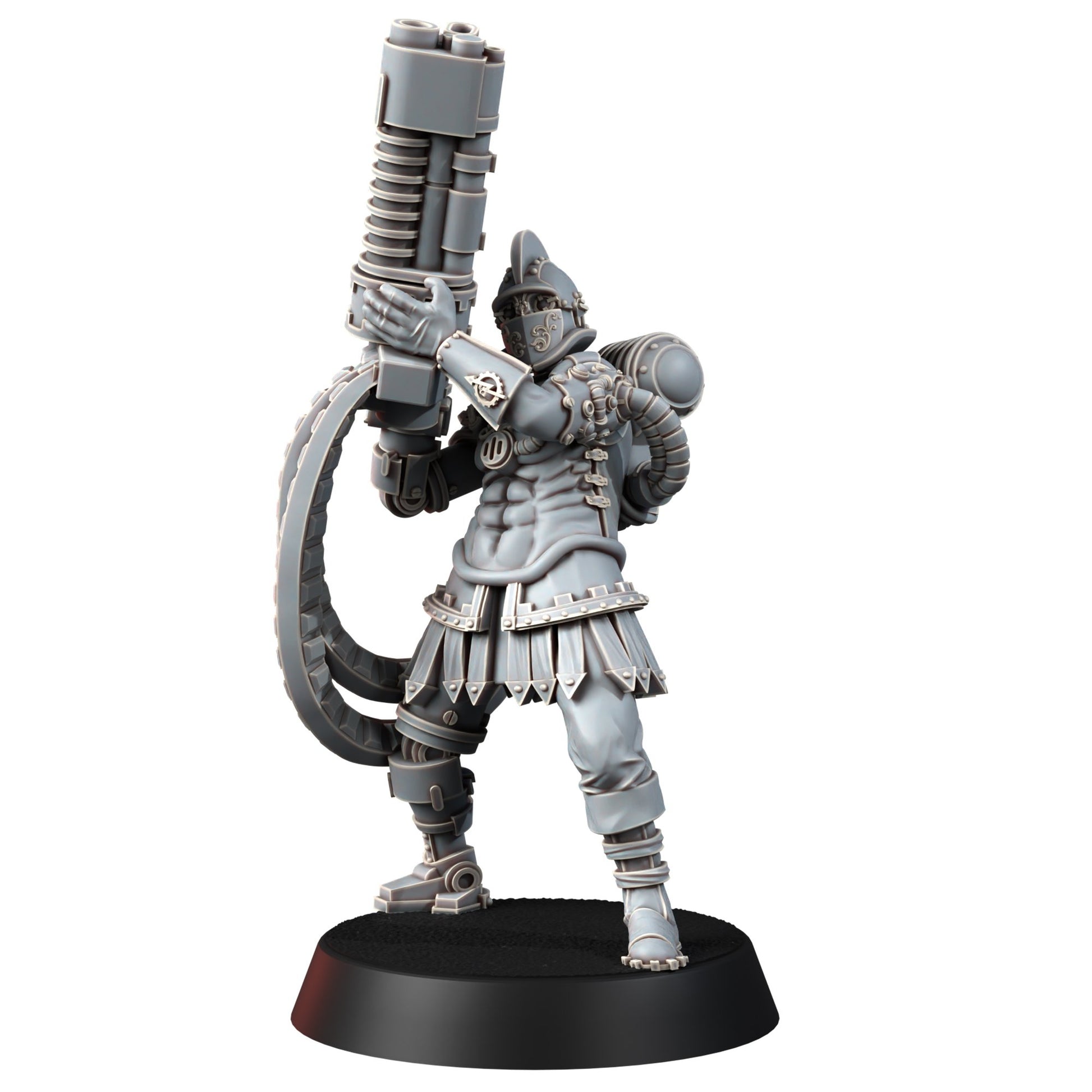 Tech Priests Cult Of Mars Covenants (10 Units), proxy miniature, squad, 28mm heroic scale unpainted resin, view 8