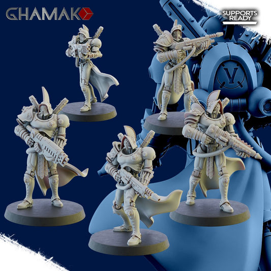 Tech Priests Cult Of Mars Forged, proxy miniature, 28mm heroic scale unpainted resin, view 2