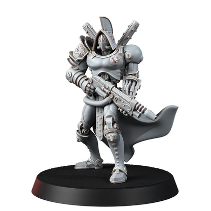 Tech Priests Cult Of Mars Forged, proxy miniature, 28mm heroic scale unpainted resin, view 4