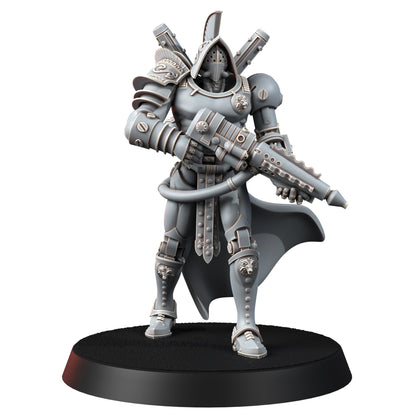 Tech Priests Cult Of Mars Forged, proxy miniature, 28mm heroic scale unpainted resin, view 7