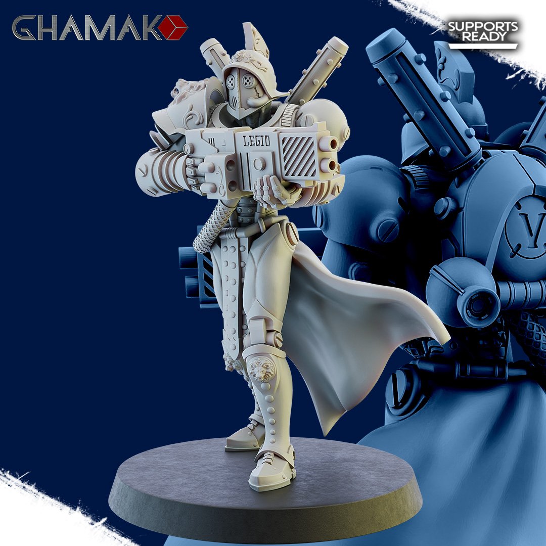 Tech Priests Cult Of Mars Forged, proxy miniature, 28mm heroic scale unpainted resin, view 8